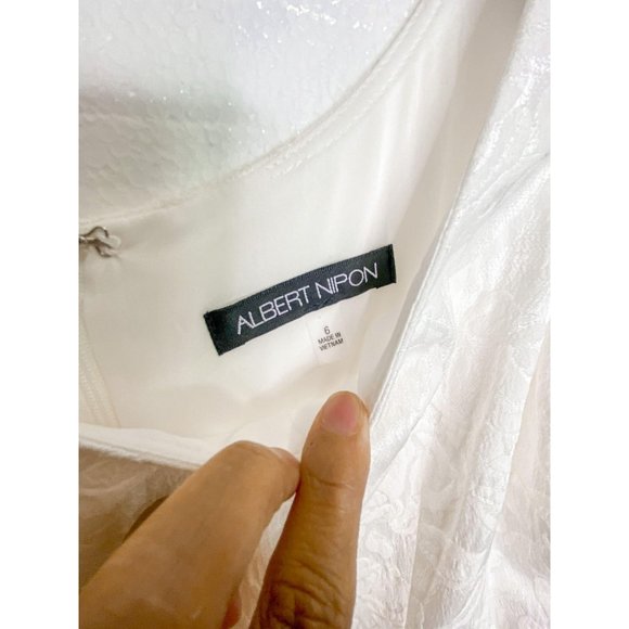 NWOT Albert Nipon Sleeveless Jacquard Dress - Picture 7 of 11